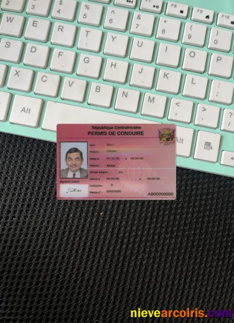 Central African driving license photolook